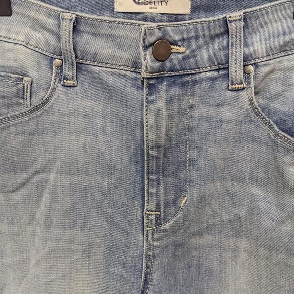 NWT Fidelity | Gwen High Waist Ripped Skinny Jeans In Skyline - Picture 7 of 11